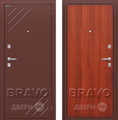 Входная металлическая Дверь Bravo Оптим Стандарт Итальянский Орех