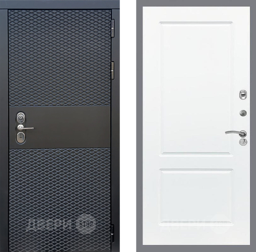 Входная металлическая Дверь Стоп БЛЭК CISA ФЛ-117 Силк Сноу