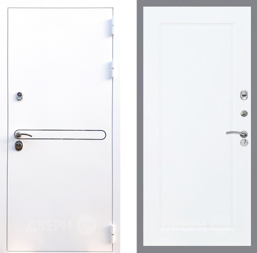 Входная металлическая Дверь Стоп Лайн Вайт ФЛ-119 Силк Сноу