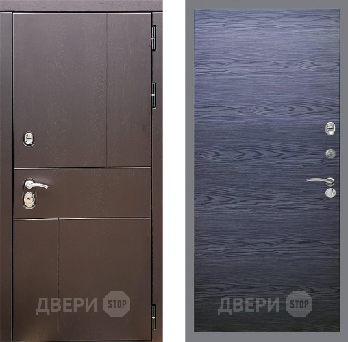 Дверь Стоп УРБАН Гладкая Дуб тангенальный черный