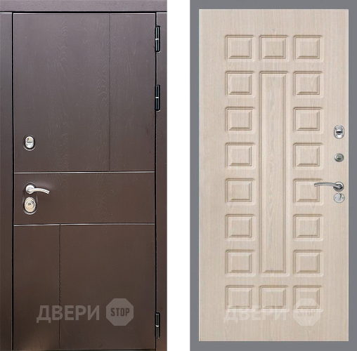 Входная металлическая Дверь Стоп УРБАН ФЛ-183 Беленый дуб
