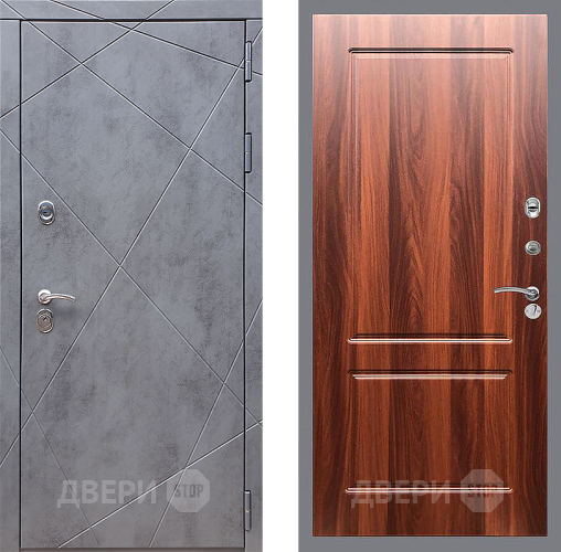 Входная металлическая Дверь Стоп Лучи ФЛ-117 Итальянский орех