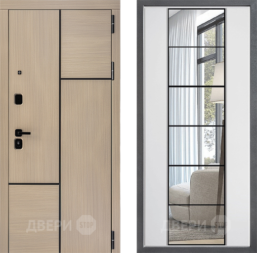 Дверь Дверной континент ДК-14 ФЛЗ-2 Зеркало Белый софт