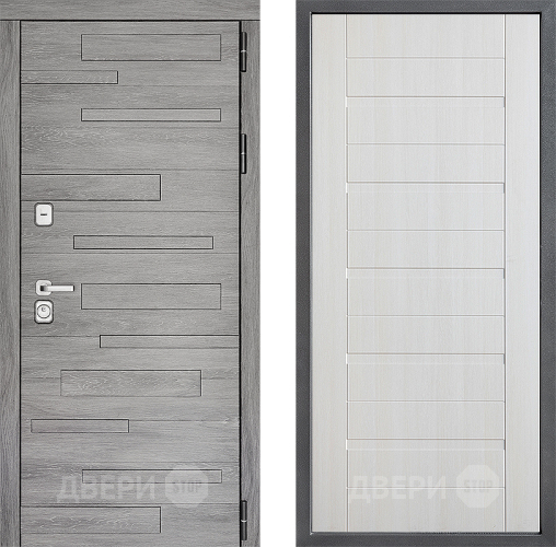 Входная металлическая Дверь Дверной континент ДК-10 ФЛ-70 Лиственница белая