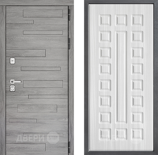 Входная металлическая Дверь Дверной континент ДК-10 ФЛ-183 Сандал белый