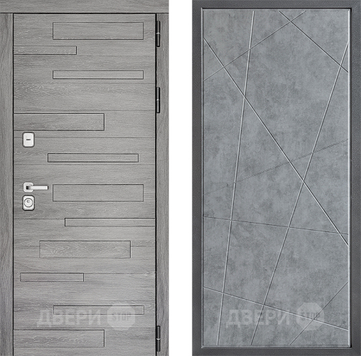 Входная металлическая Дверь Дверной континент ДК-10 ФЛ-655 Бетон серый