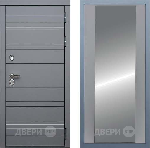 Входная металлическая Дверь Дива МД-39 Д-15 Зеркало Силк Маус