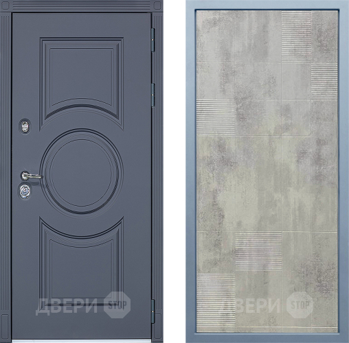 Входная металлическая Дверь Дива МХ-30 STR Д-4 Бетон темный