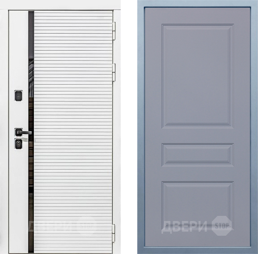 Входная металлическая Дверь Дива МХ-45 Белая STR Д-13 Силк Маус