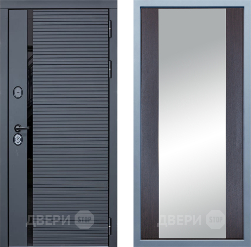 Входная металлическая Дверь Дива МХ-45 STR Д-15 Зеркало Венге