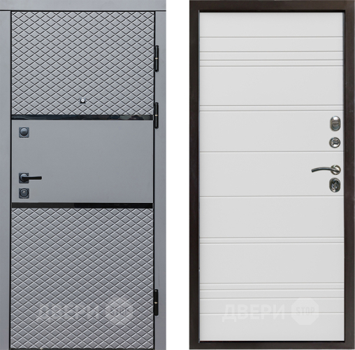 Входная металлическая Дверь Престиж Ромб Line Белый