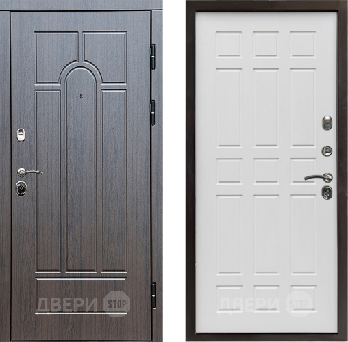 Входная металлическая Дверь Престиж Арка Спарта Белое дерево