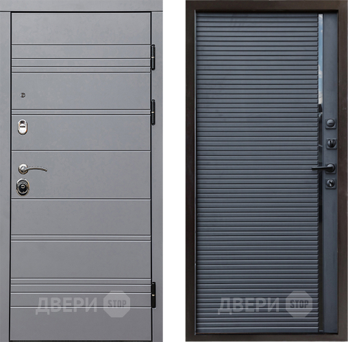 Входная металлическая Дверь Престиж Линия Грэй Porte Черный кварц