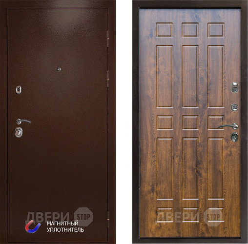 Входная металлическая Дверь Престиж Медь Спарта Дуб