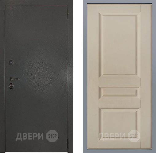 Дверь Заводские двери Эталон 3к антик серебро Стокгольм Шампань