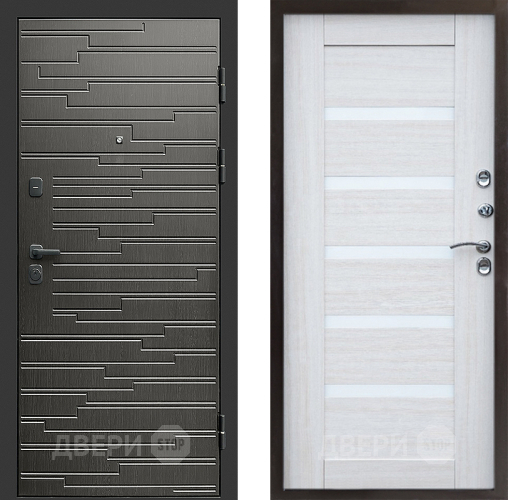 Входная металлическая Дверь Престиж Rivera Царга Лиственница белая