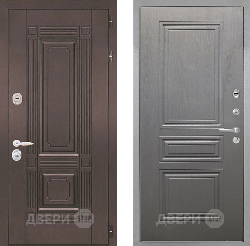 Входная металлическая Дверь Интекрон (INTECRON) Италия ФЛ-243 Графит вуд дуб