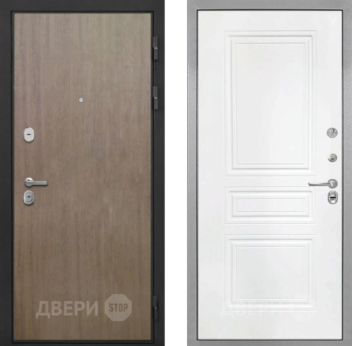 Дверь Интекрон (INTECRON) Гектор Венге Коричневый ФЛ-243 Белый матовый