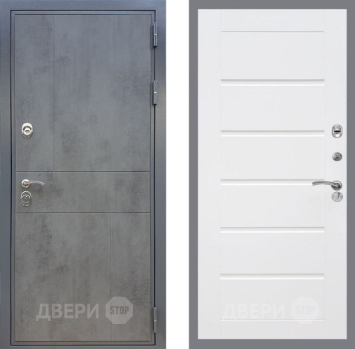 Входная металлическая Дверь Рекс (REX) ФЛ-290 Сити Белый ясень