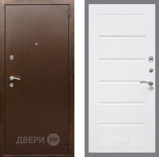 Дверь Рекс (REX) 1А Медный Антик Сити Белый ясень