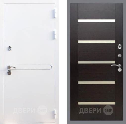 Дверь Рекс (REX) 27 СБ-14 стекло белое венге поперечный