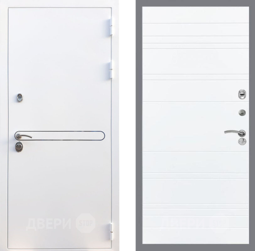 Входная металлическая Дверь Рекс (REX) 27 Line Силк Сноу