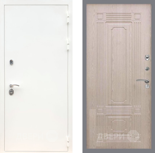 Дверь Рекс (REX) 5 Белая Шагрень FL-2 Беленый дуб