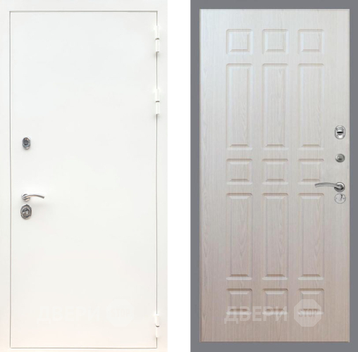 Дверь Рекс (REX) 5 Белая Шагрень FL-33 Беленый дуб