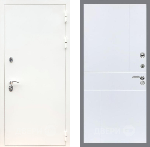 Дверь Рекс (REX) 5 Белая Шагрень FL-290 Силк Сноу