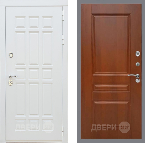 Входная металлическая Дверь Рекс (REX) 8 Силк Сноу FL-243 Итальянский орех