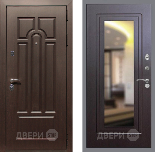 Входная металлическая Дверь Рекс (REX) Эврика FLZ-120 Венге