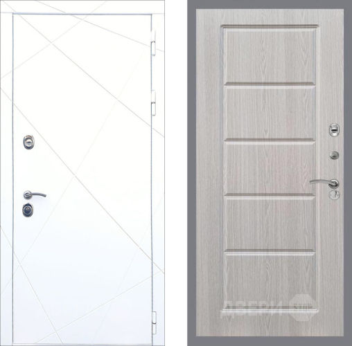 Входная металлическая Дверь Рекс (REX) 13 Силк Сноу FL-39 Беленый дуб