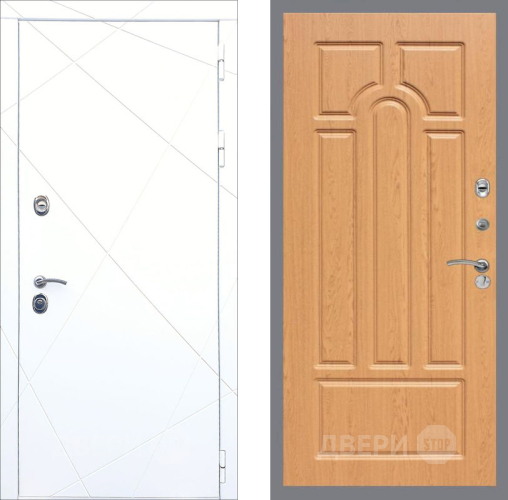 Входная металлическая Дверь Рекс (REX) 13 Силк Сноу FL-58 Дуб