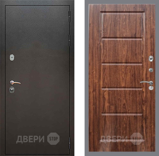 Дверь Рекс (REX) 5 Серебро Антик FL-39 орех тисненый