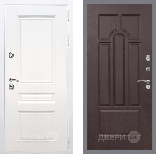 Входная металлическая Дверь Рекс (REX) Премиум-н Силк Сноу FL-58 Венге