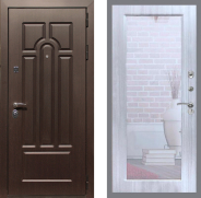 Дверь Рекс (REX) Эврика Зеркало Пастораль Сандал белый 960х2050 мм